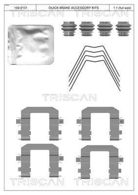 Комплектующие, колодки дискового тормоза TRISCAN 8105 431663 для HYUNDAI KONA