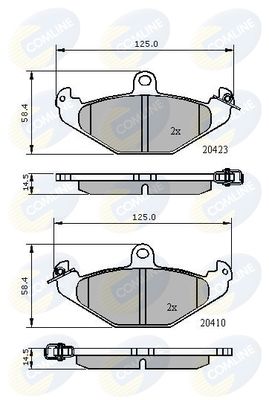 Комплект тормозных колодок, дисковый тормоз COMLINE CBP01081 для CHRYSLER VIPER