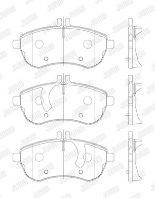 BREMSBELAGSATZ SCHEIBENBREMSE JURID 573257J 1