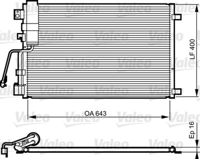 VALEO 814009 Радиатор кондиционера для NISSAN (Ниссан)