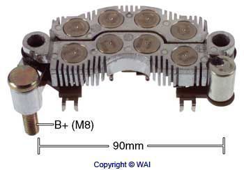 Pont de diodes, alternateur WAI — 12V, 11,989cm
