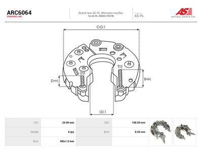 Likeretter, dynamo AUTOSTARTER ARC6064