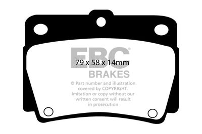 Комплект тормозных колодок, дисковый тормоз EBC Brakes DP61228 для MITSUBISHI PAJERO