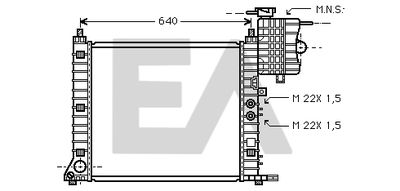 Радиатор, охлаждение двигателя EACLIMA 31R50139 для MERCEDES-BENZ V-CLASS