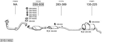 Układ wydechowy BOSAL SYS11652