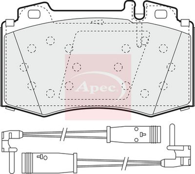 APEC Brake Pad Set, disc brake PAD1535