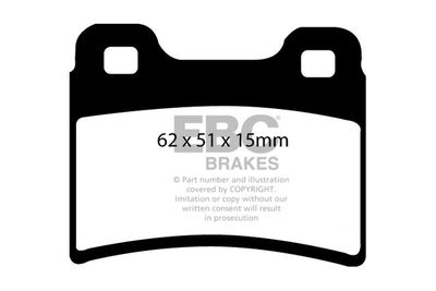 Комплект тормозных колодок, дисковый тормоз EBC Brakes DP4953R для FORD ORION