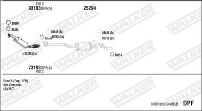 SISTEM DE ESAPAMENT WALKER MBK030942BB