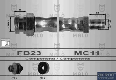 Тормозной шланг AKRON-MALÒ 8606 для FIAT ALBEA