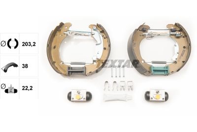 TEXTAR 84061101 Ремкомплект барабанных колодок  для FIAT IDEA (Фиат Идеа)