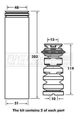 FIRST LINE FPK7071 Пыльник амортизатора для RENAULT CAPTUR I (J5_, H5_)