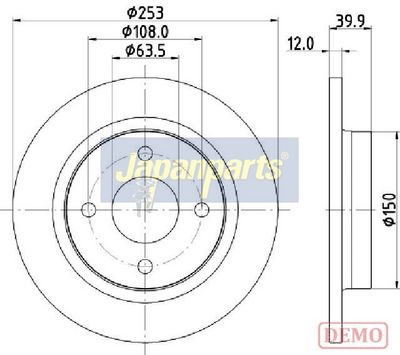 спирачен диск JAPANPARTS