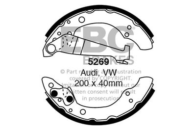 Комплект тормозных колодок EBC Brakes 5269 для VW PASSAT