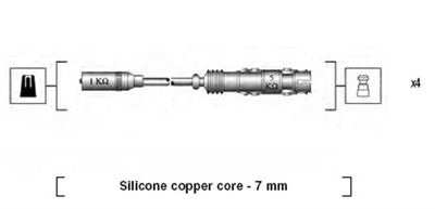 Комплект проводов зажигания MAGNETI MARELLI 941175250764 для VW LUPO