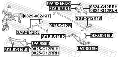 SET șURUBURI DE CORECțIE ALUNECARE FEBEST 0829002KIT 1