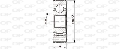 OPEN PARTS CVJ5419.20 ШРУС  для FIAT BARCHETTA (Фиат Барчетта)