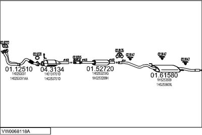 SISTEM DE ESAPAMENT MTS VW0068118A001882