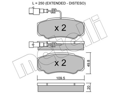 Brake Pad Set, disc brake 22-0532-1