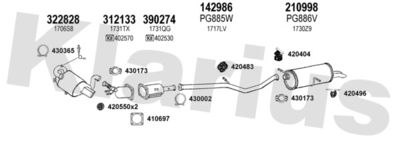 Układ wydechowy KLARIUS 631434E
