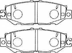 Комплект тормозных колодок, дисковый тормоз AISIN A2N058 для LEXUS LS