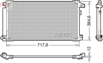 DENSO DCN50061 Радиатор кондиционера  для TOYOTA PRIUS (Тойота Приус)