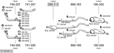 Układ wydechowy BOSAL SYS04612