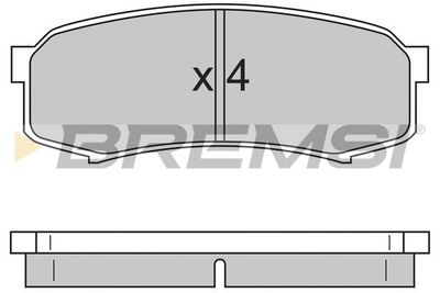 Комплект тормозных колодок, дисковый тормоз BREMSI BP2597 для MITSUBISHI PAJERO