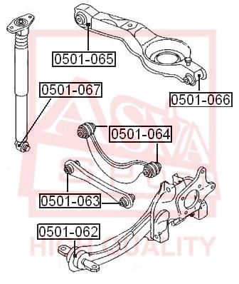 Подвеска, рычаг независимой подвески колеса ASVA 0501-062 для FORD C-MAX