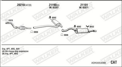 Изпускателна система WALKER ADK005306B