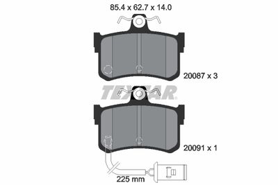 Комплект тормозных колодок, дисковый тормоз TEXTAR 2008701 для ACURA LEGEND