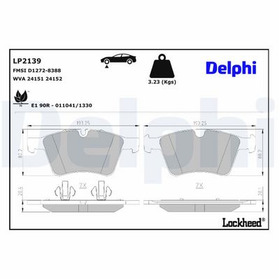 Brake pad set, disc brake