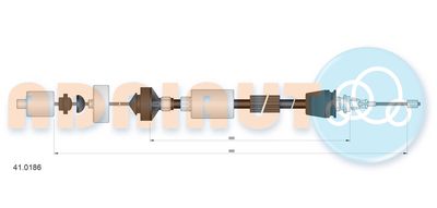 въжен механизъм, задействане на съединителя ADRIAUTO 41.0186