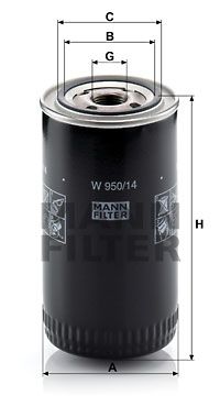 Oljefilter MANN-FILTER W 950/14