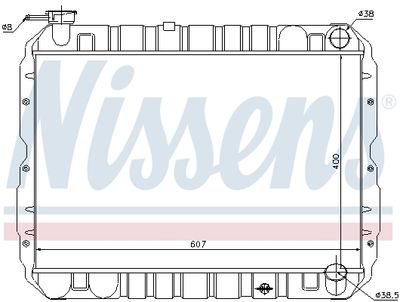Радиатор, охлаждение двигателя NISSENS 64652 для TOYOTA LAND CRUISER