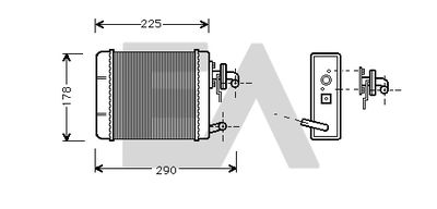 Теплообменник, отопление салона EACLIMA 45C25004 для SEAT PANDA