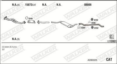 ABGASANLAGE WALKER AD80025
