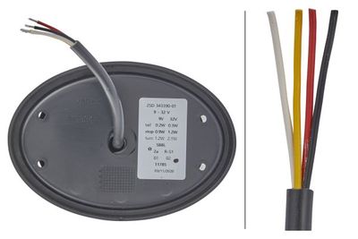 Achterlicht Links/Rechts (LED, 12/24V, transparant, met indicator, met stoplicht, parkeerlicht) past: FENDT 303 LS FARMER, 304 LS FARMER, 305 LS FARMER, 306 LS FARMER, 307 C FARMER, 307 LS FARMER