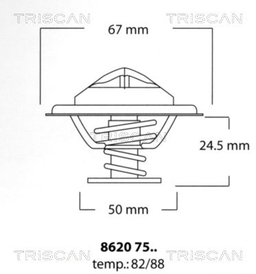 TRISCAN 8620 7588 Термостат  для RENAULT TRAFIC (Рено Трафик)