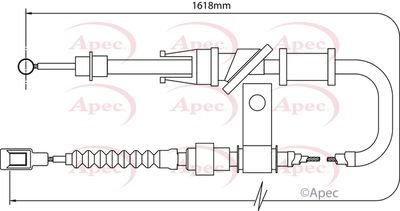 Cable Pull, parking brake APEC CAB1508