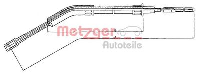 Тросик, cтояночный тормоз METZGER 10.715 для VW KAEFER