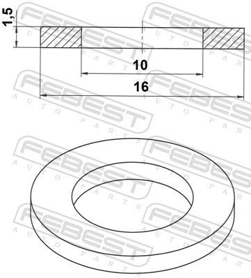 INEL ETANSARE SURUB DRENA ULEI FEBEST 88430101615C 1