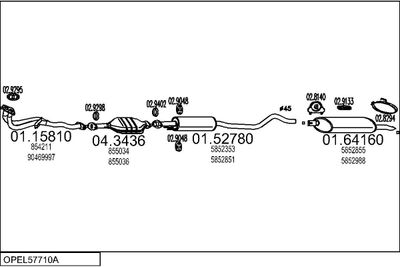 SISTEM DE ESAPAMENT MTS OPEL57710A001813