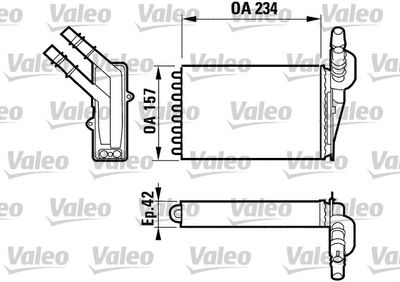 VALEO 812169 Радіатор пічки для RENAULT (Рено)