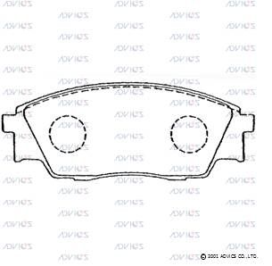 Комплект тормозных колодок, дисковый тормоз ADVICS SN766 для SUBARU REX