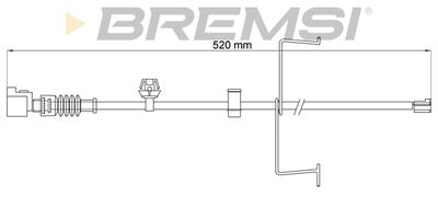 Сигнализатор, износ тормозных колодок BREMSI WI0942 для LEXUS LS