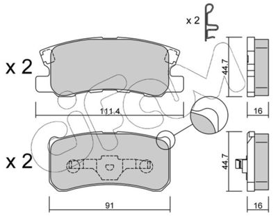 Brake Pad Set, disc brake 822-400-1