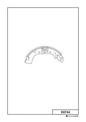 Комплект тормозных колодок MK Kashiyama K6744 для MITSUBISHI MIRAGE