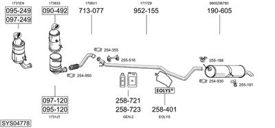 Układ wydechowy BOSAL SYS04778