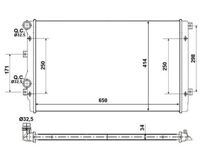 Radiator, engine cooling 53406A