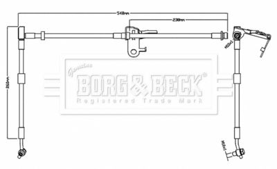 Brake Hose Borg & Beck BBH8739